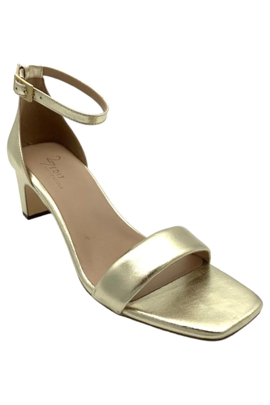 Naturalizer 27 Edit Women's Iriss Ankle Strap Sandal Light Gold - Medium